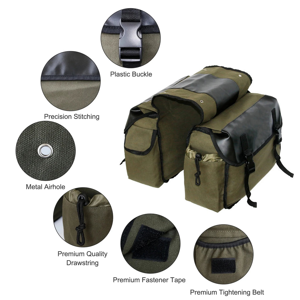 Waterproof Canvas Motorbike Saddle Bag C1275