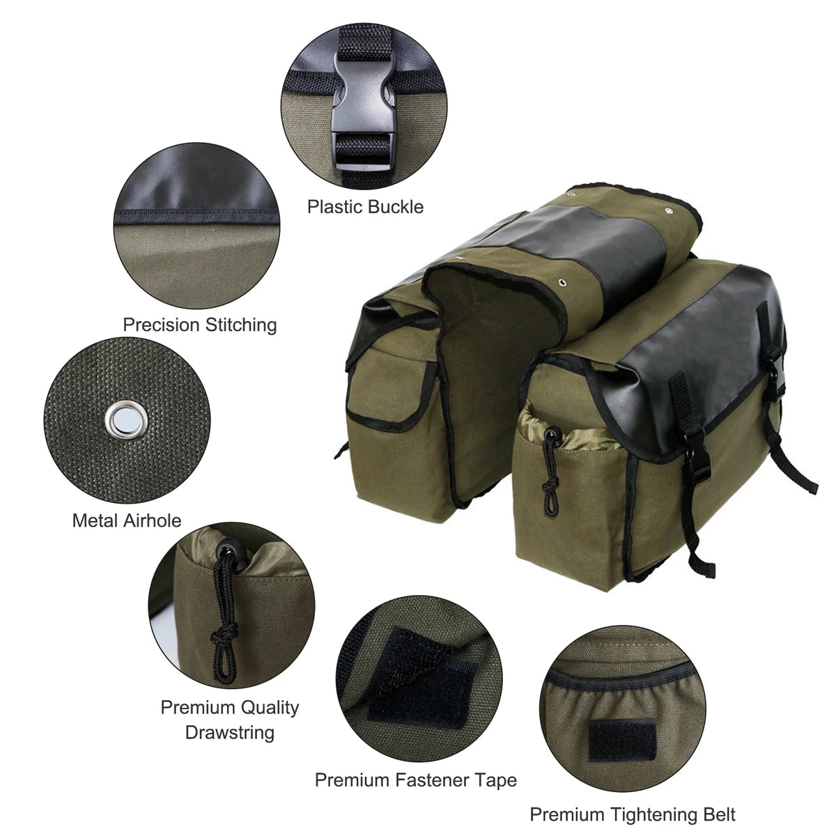 Waterproof Canvas Motorbike Saddle Bag C1275
