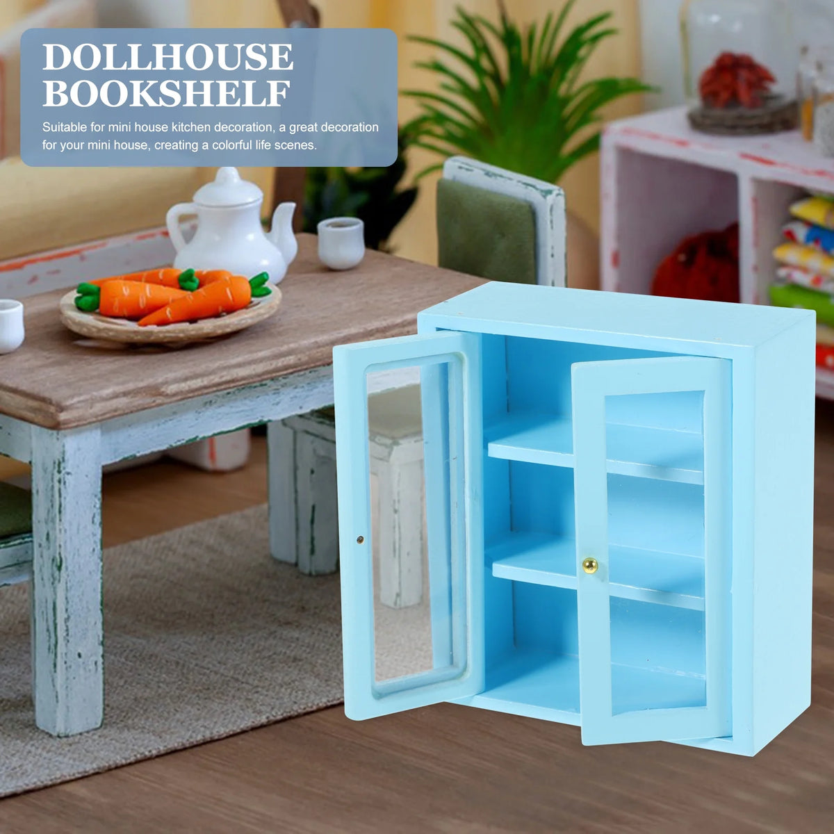 Wooden Miniature Cabinet Model Tiny House Ornament T4128