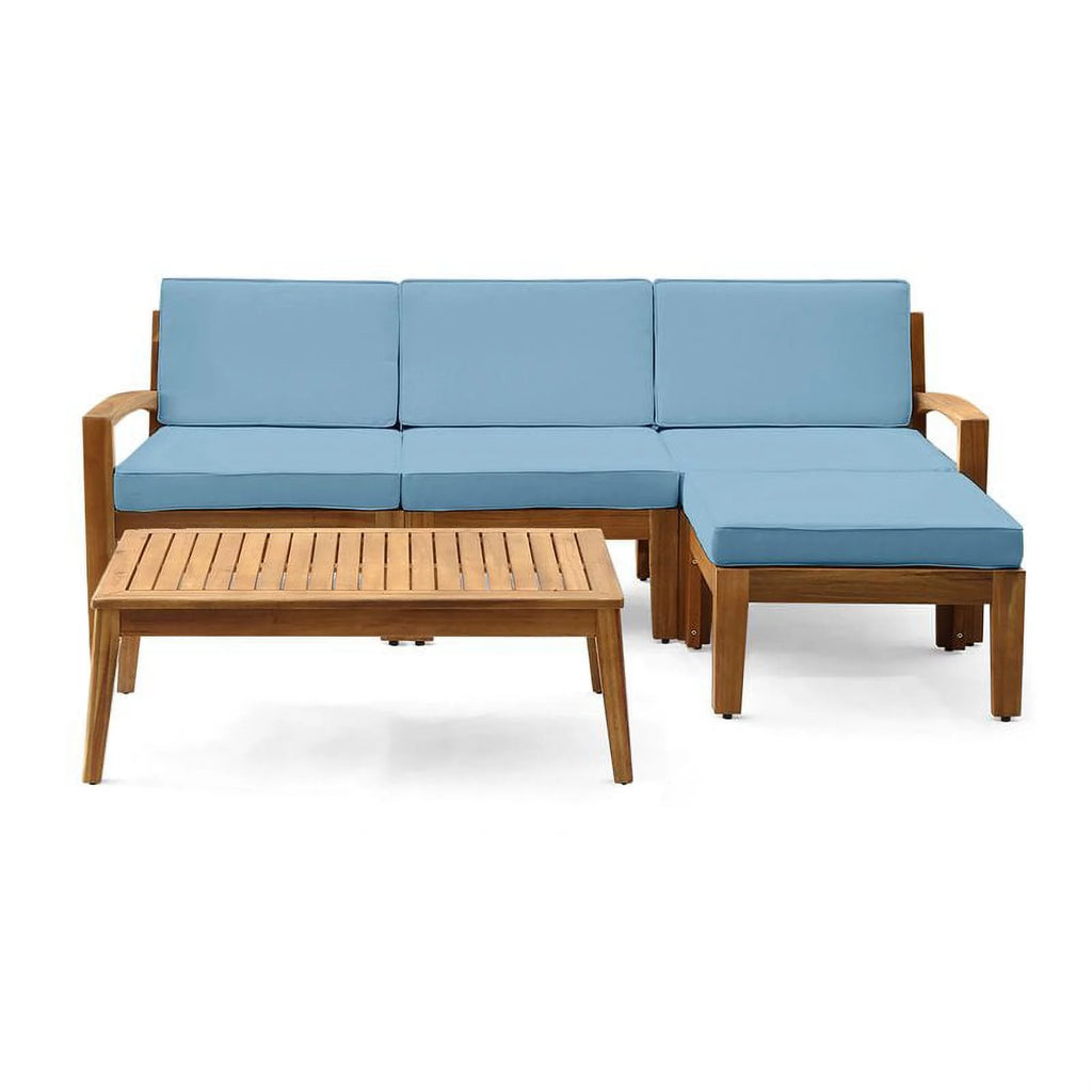 3 Seat Acacia Wood Outdoor Sofa Set W18336