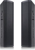 Pair of Passive Wall-Mount Column Mini Line Array Speakers with 4 x 5” Woofers, Black F162389