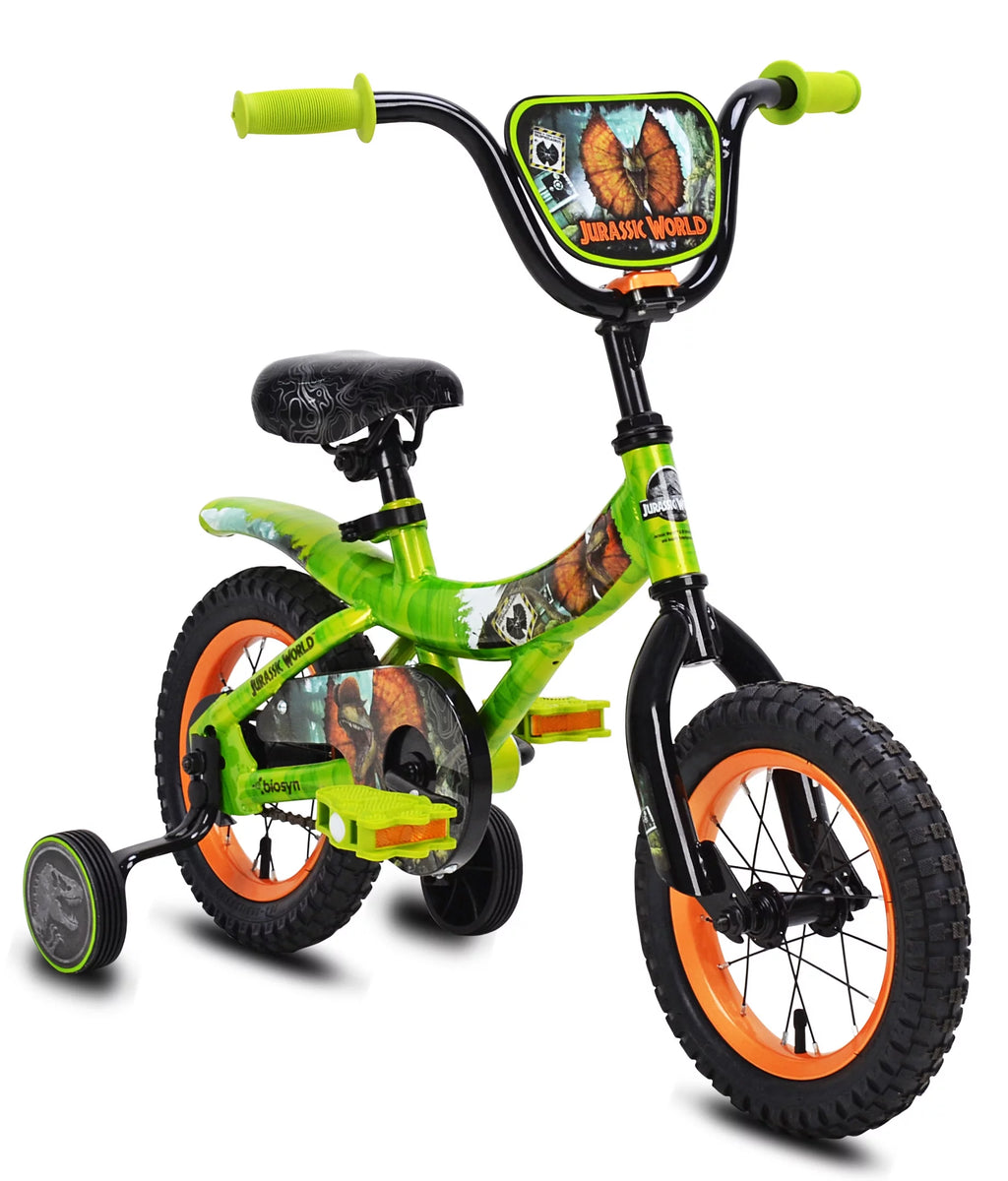 Green and Orange 12-inch Boy's Bicycle with Training Wheel A54074