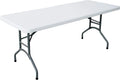 White 6 Foot Folding Table Q40543