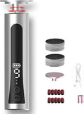 Cordless Rechargeable Electric Foot Callus Remover with 10 Grinding Heads F802