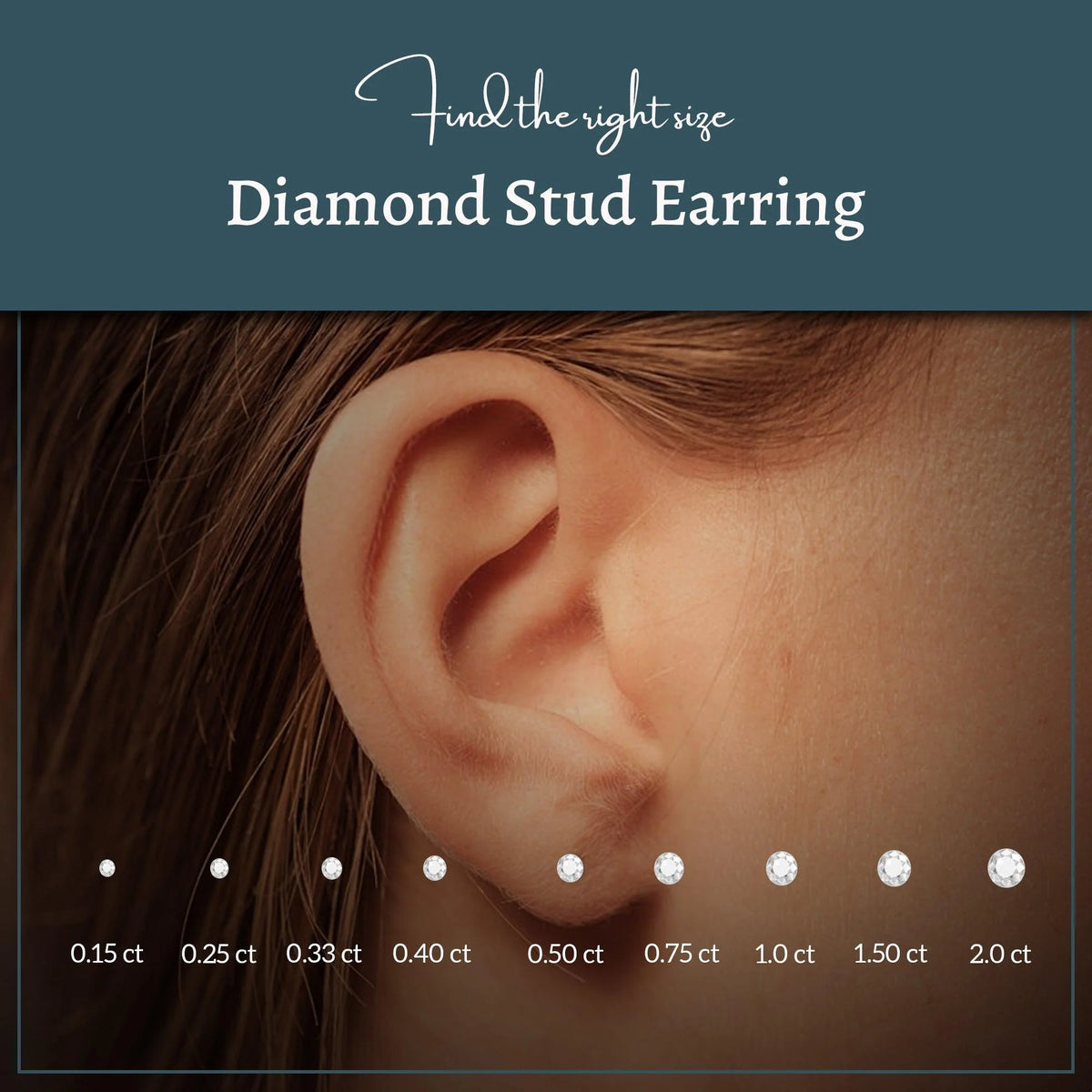 1/2 Ctw Lab-Grown Diamond Stud Earrings 14k White Gold J654436
