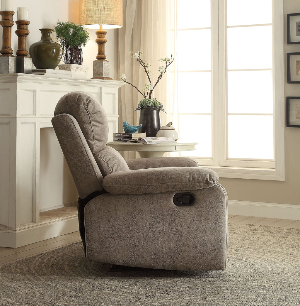 Gray Microfiber Recliner T1034