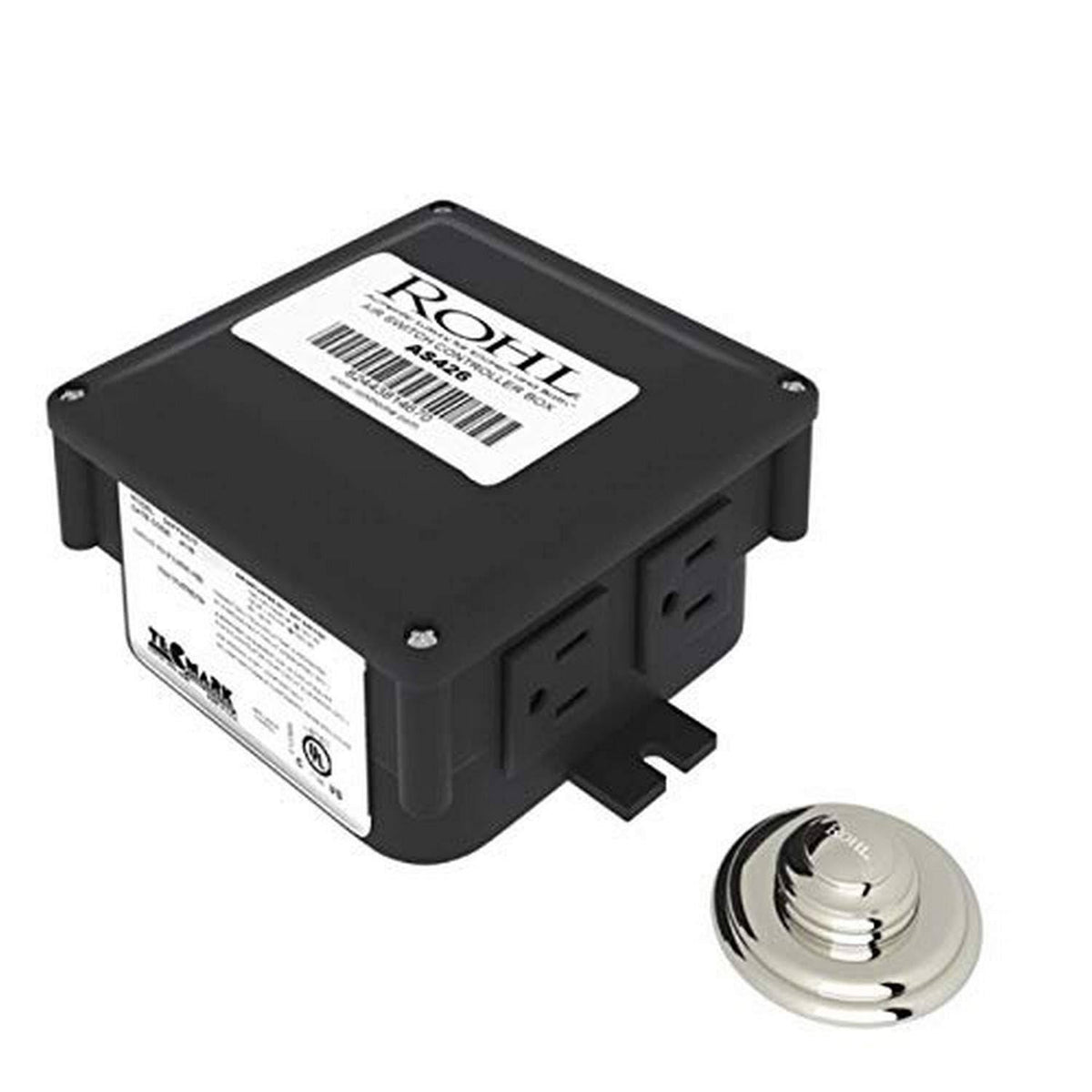 Polished Nickel Air Activated Switch Button with Control Box for Waste Disposal R88359