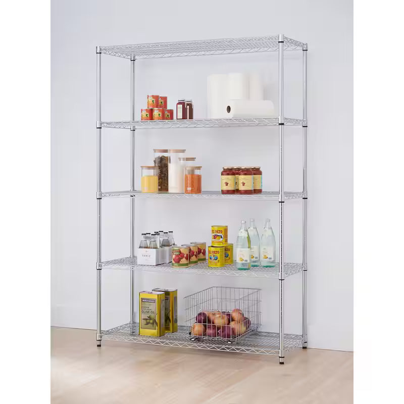 5-Tier Heavy Duty Steel Wire Shelving Unit Z6623