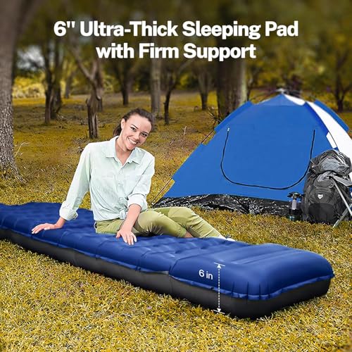6" Extra-Thick Camping Sleeping Pad with Pillows N64087