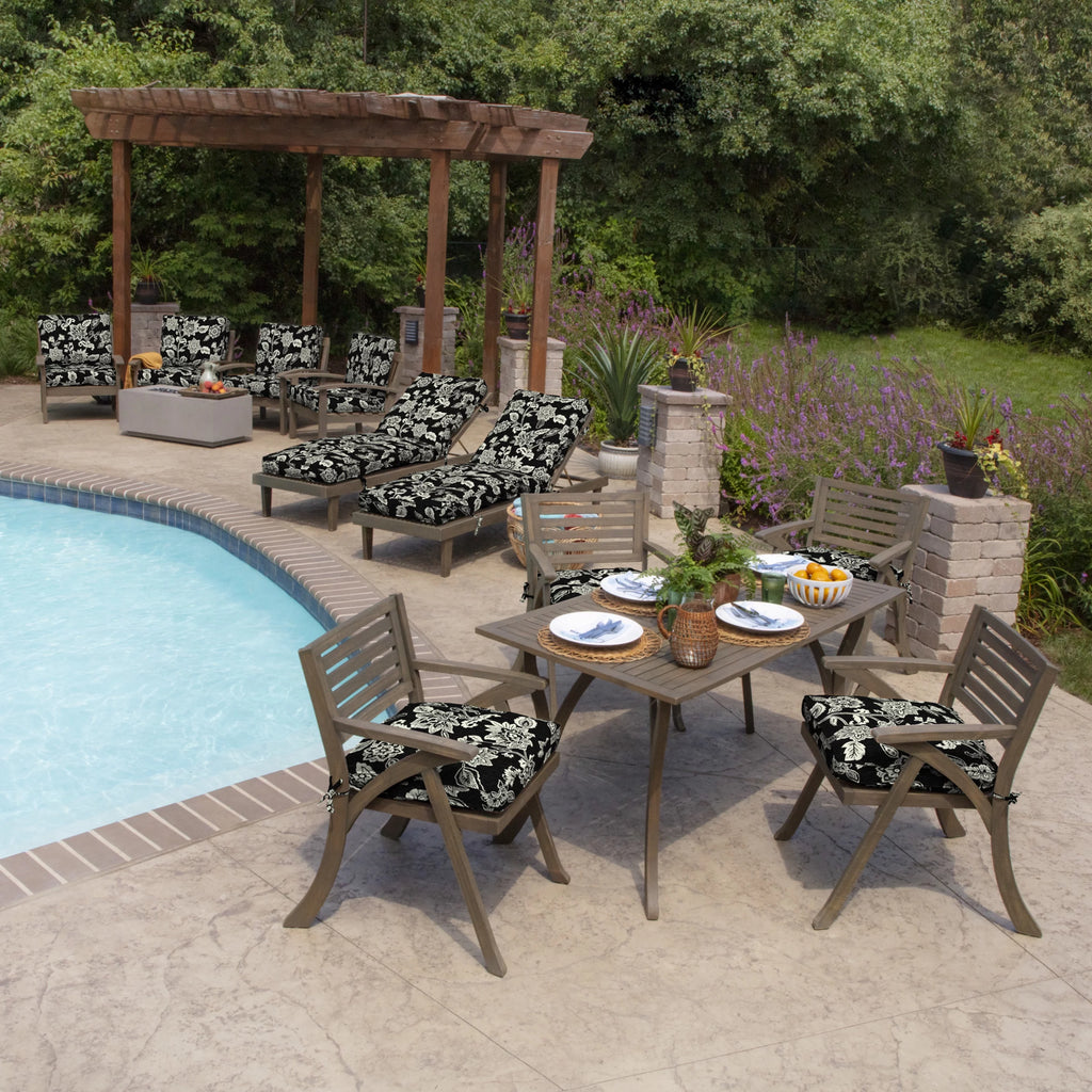PolyFill Outdoor Deep Seating Cushion Set, 24 x 24, Water Repellant, Fade Resistant, Tufted E780488