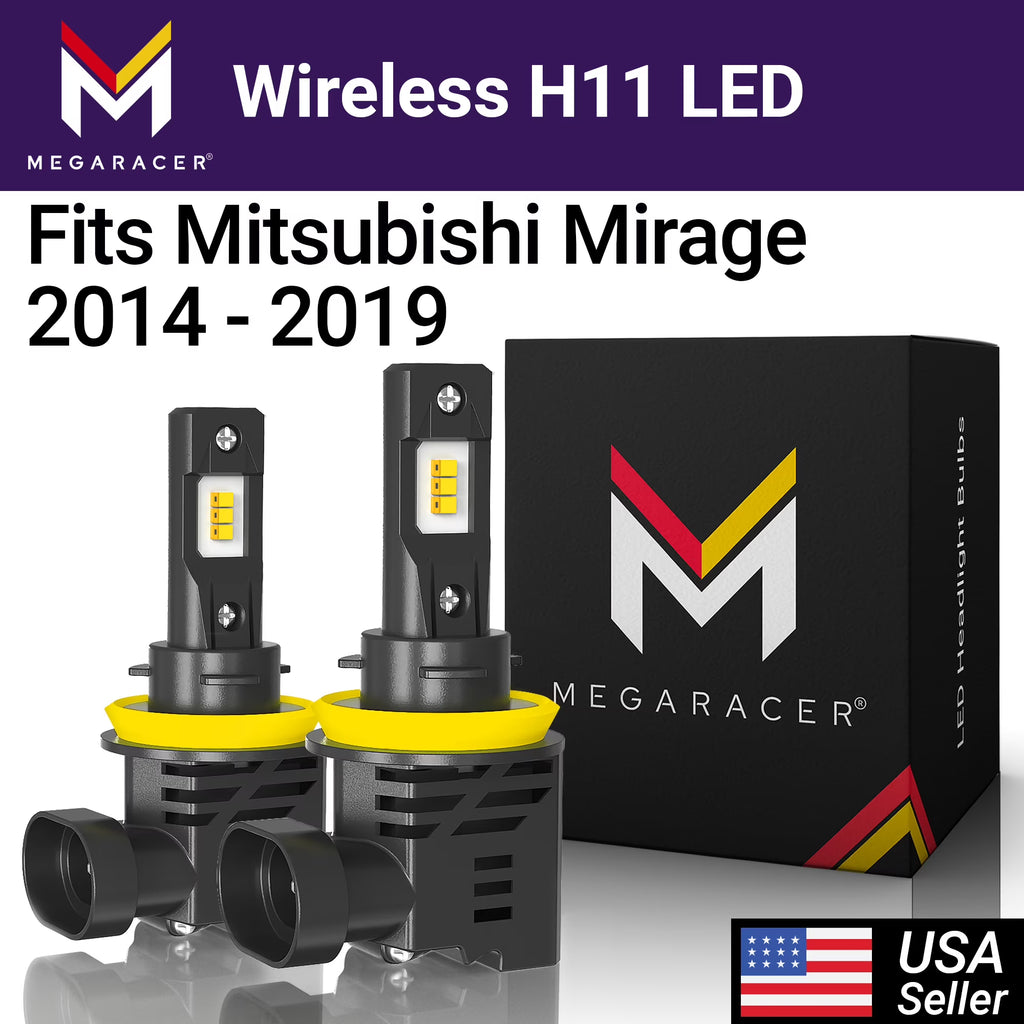 Wireless H11 H8 H9 H16 LED Headlight Bulbs 6500K Cool White 12V 50W Fog Light H622