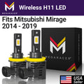 Wireless H11 H8 H9 H16 LED Headlight Bulbs 6500K Cool White 12V 50W Fog Light H622