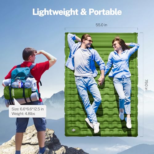 6" Extra-Thick Camping Sleeping Pad with Pillows N64087