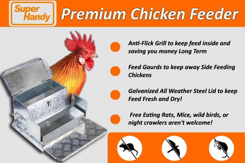 Chicken Feeder Automatic 20lbs Capacity Galvanized Steel V30503