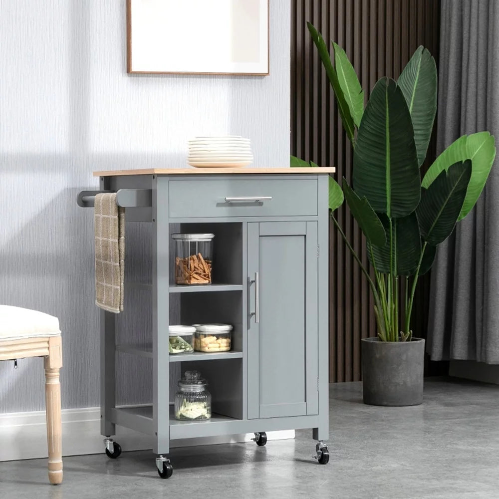 Kitchen Island Cart on Wheels Y79303