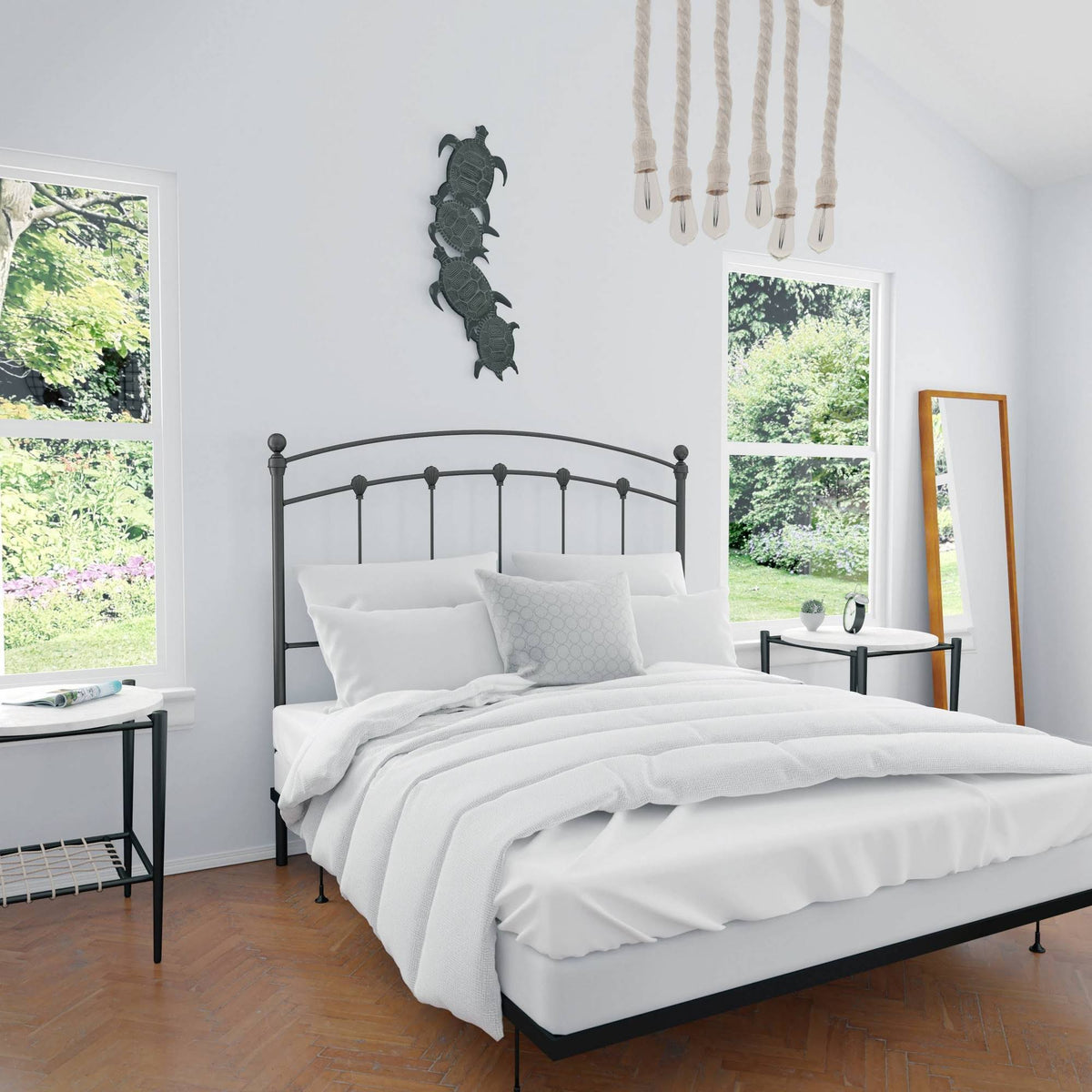 Queen Slat Headboard Ash Black E1725