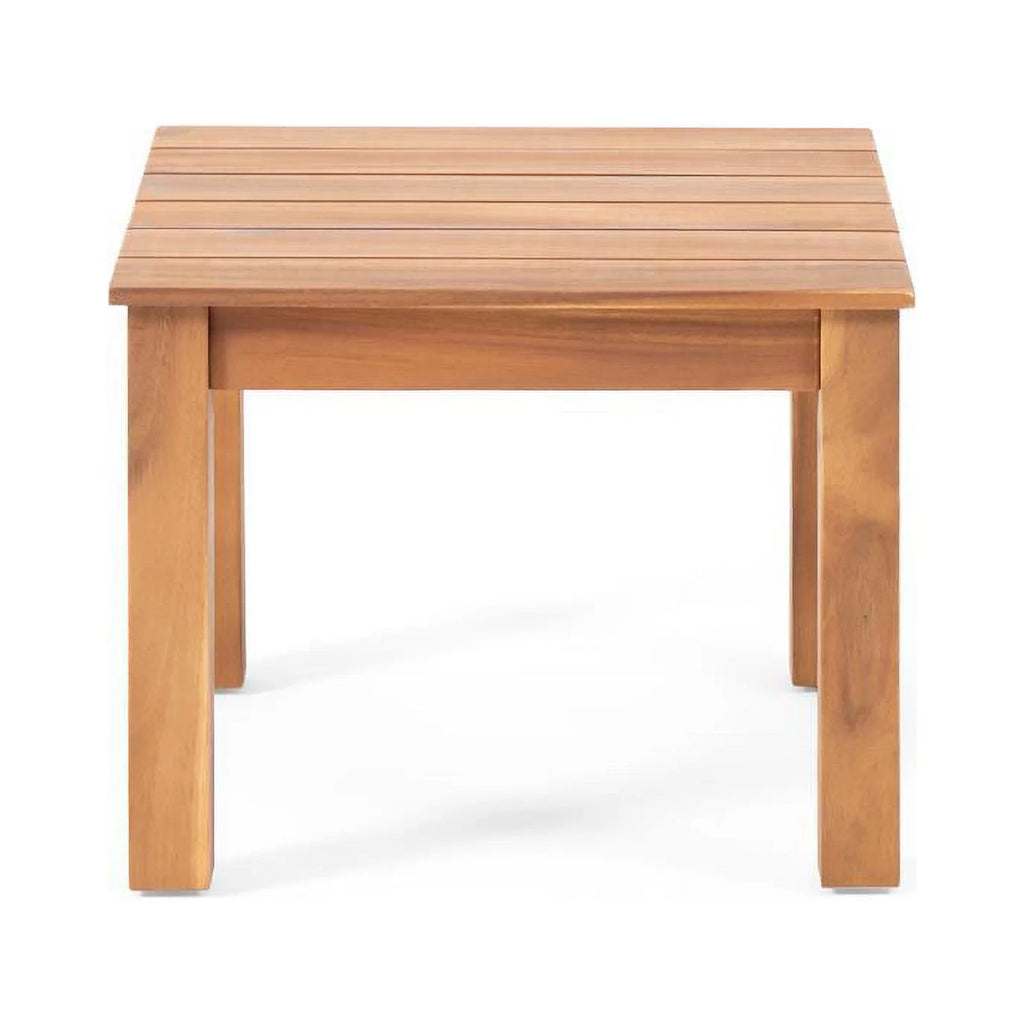 Teak Cream Acacia Wood Club Chair Set of 2 D6100
