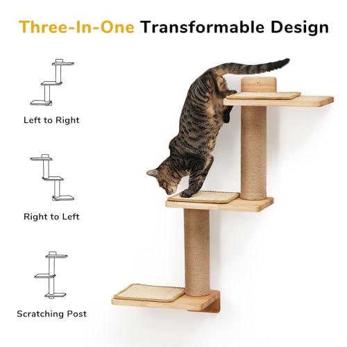 Cat Wall Shelves and Scratching Post N28757