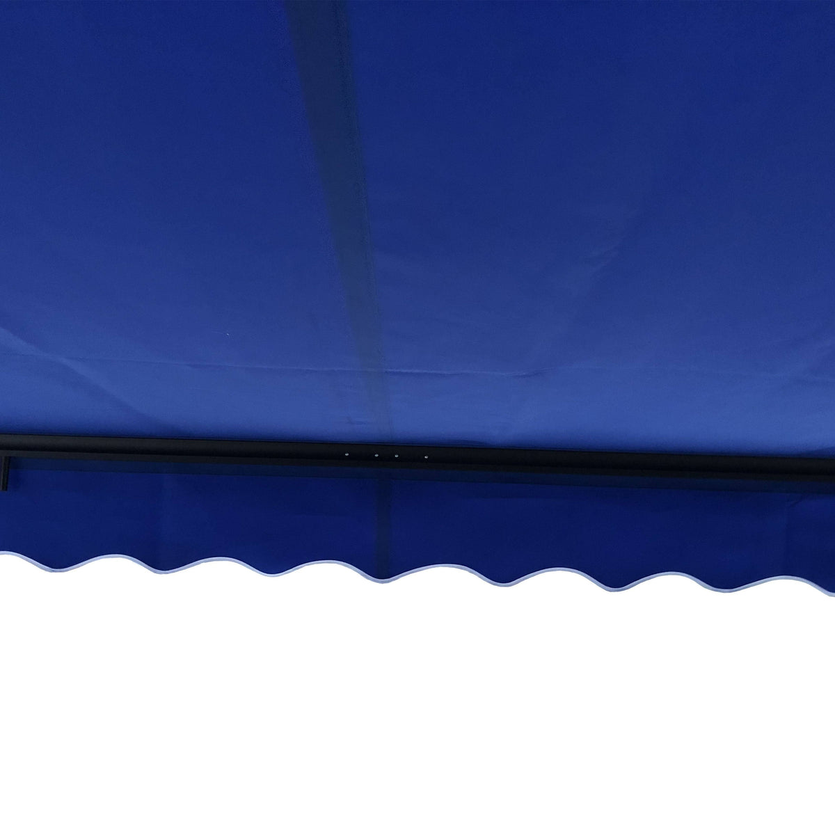 13 x 10 ft. Black Frame Retractable Patio Canopy Awning Blue W161614