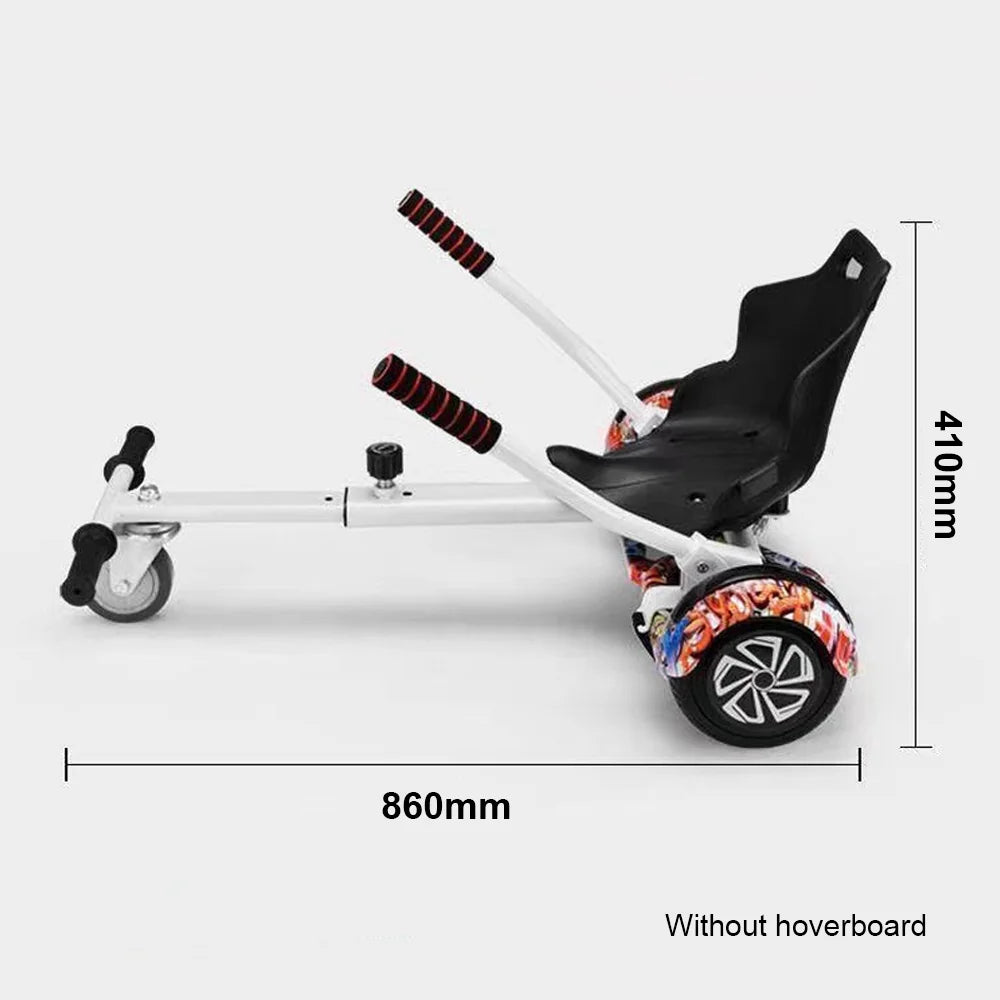 Hoverboard Attachment Adjustable Scooters Hand-Operated Seat Rear Wheel A9012