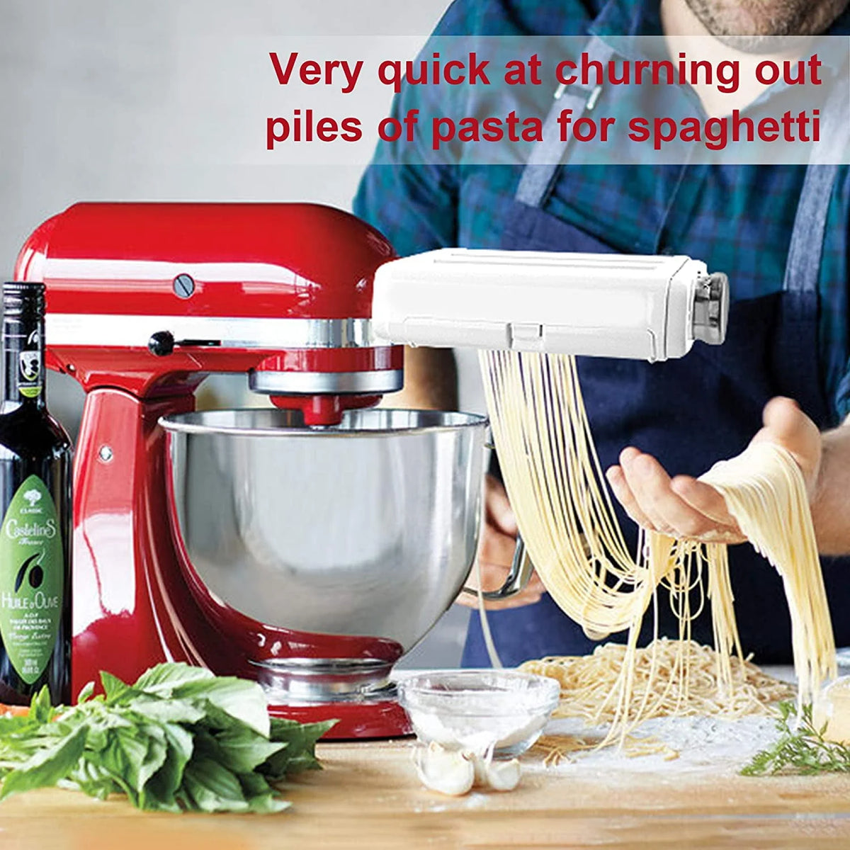 3 in 1 Pasta Maker Attachment Set with Roller and Cutters T3584