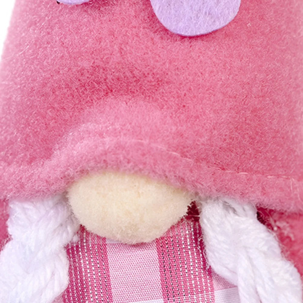 2pcs Flower Hat Faceless Doll Spring Gnome Elf Doll Handmade Rudolph Dwarf Doll R742414