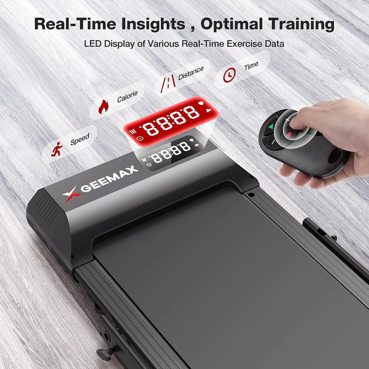 2 in 1 Folding Treadmill, 3.0HP Under Desk Treadmill, 265lbs Capacity S96907
