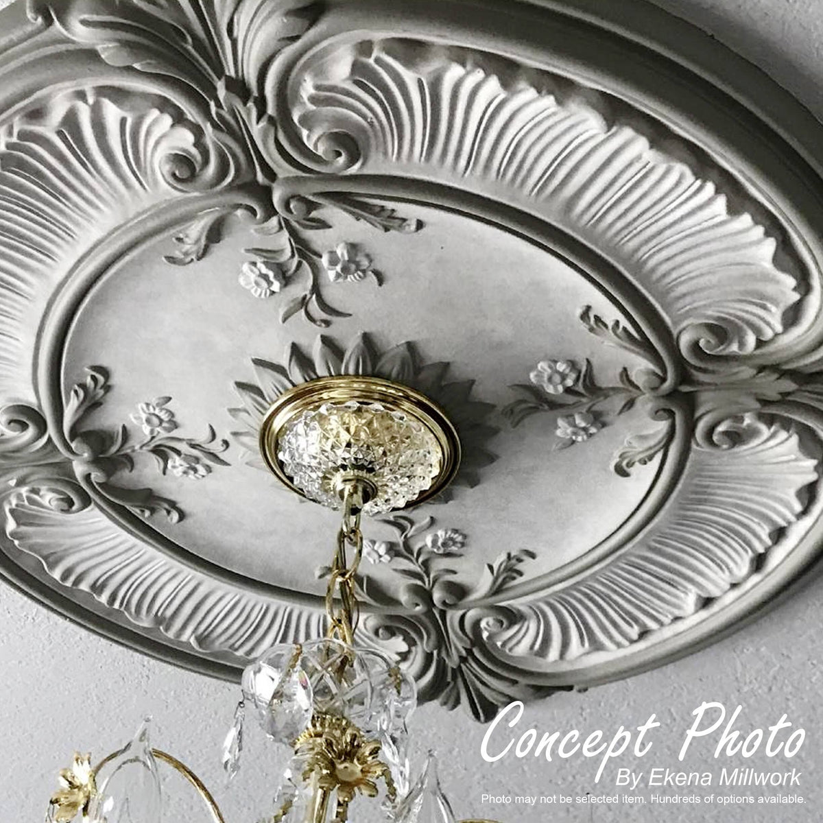 Waltz Ceiling Medallion, Hand-Painted Cloud Burst S642