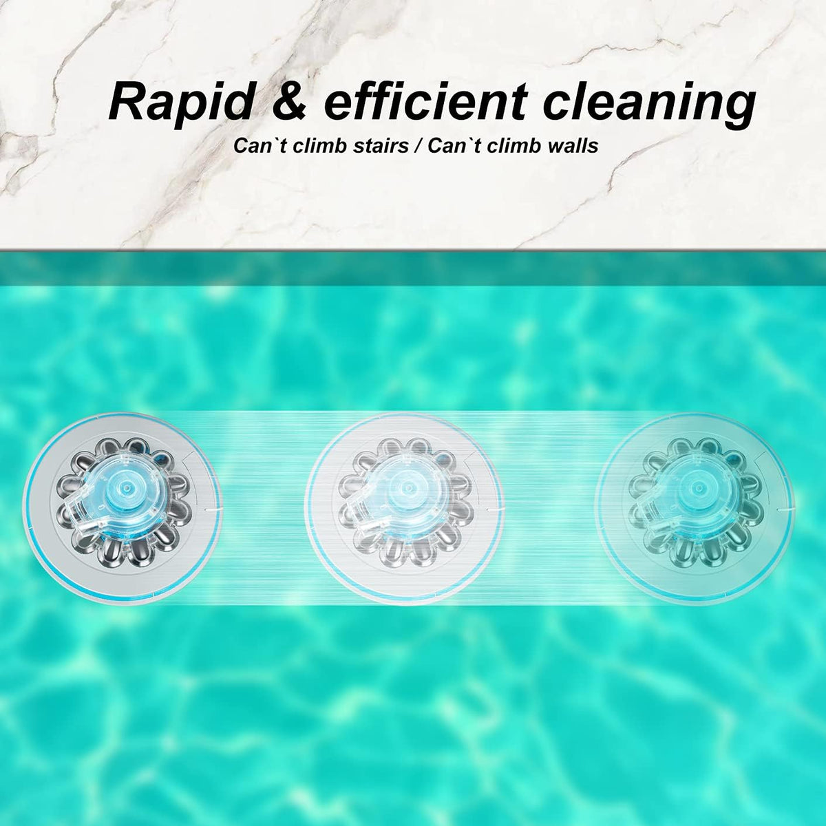 Cordless Automatic Pool Cleaner with Rechargeable Battery, IPX8 Waterproof Pool Robot G472385