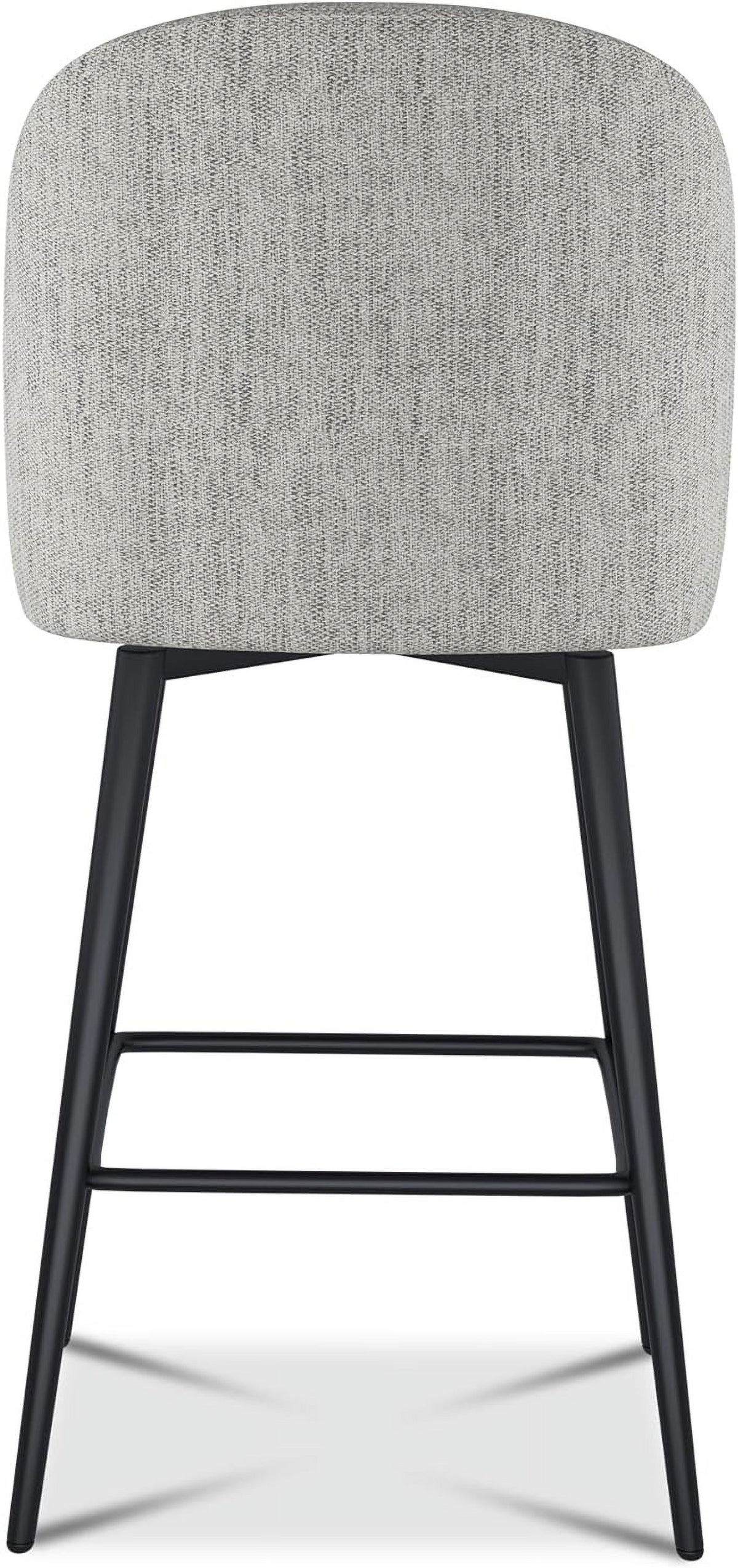 26 Inch Upholstered Swivel Bar Stools Set of 2 with Back and Metal Legs H574665