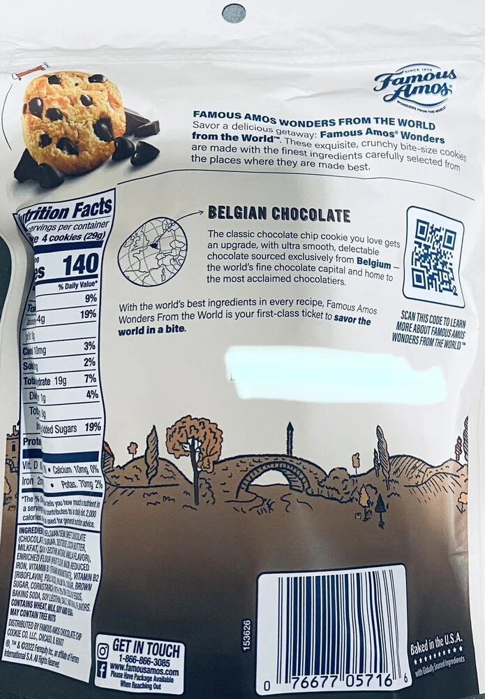 2 PACK Belgian Chocolate Chip Cookies 7 oz Z326541