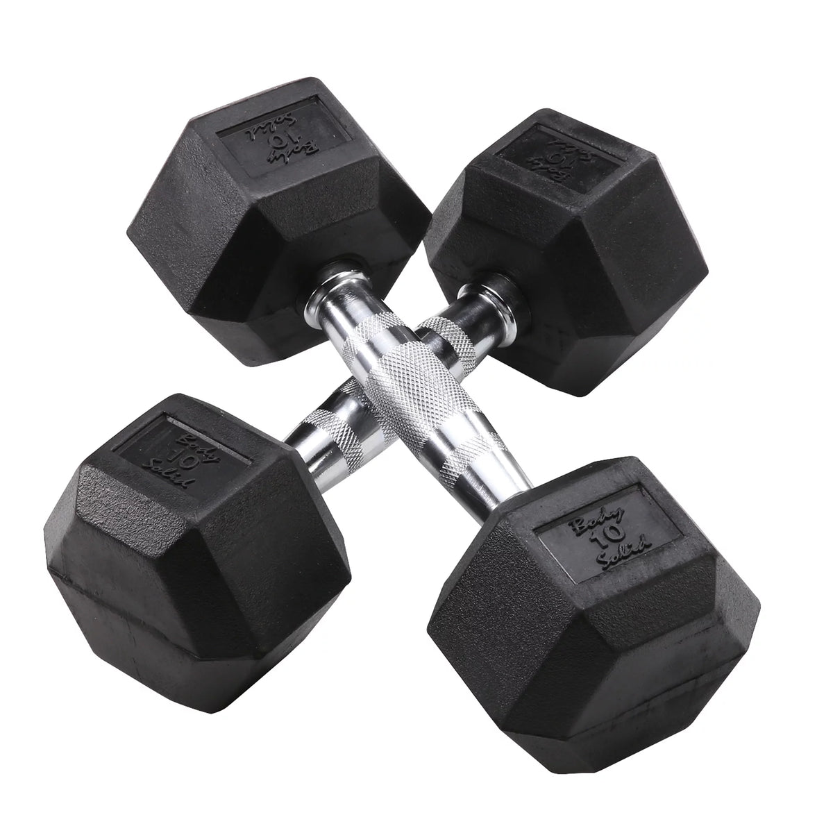 Dumbbell Rack with 5-25 lbs Rubber Dumbbell Set Y804677