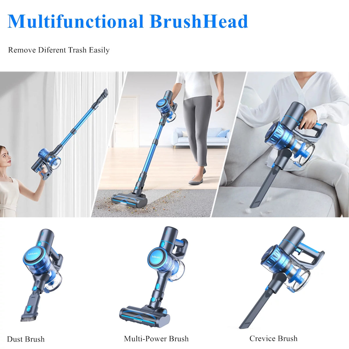 Cordless Stick Vacuum Cleaner Blue J560854