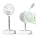 Portable Foldable Rechargeable Standing Fan with Remote Control White S356774