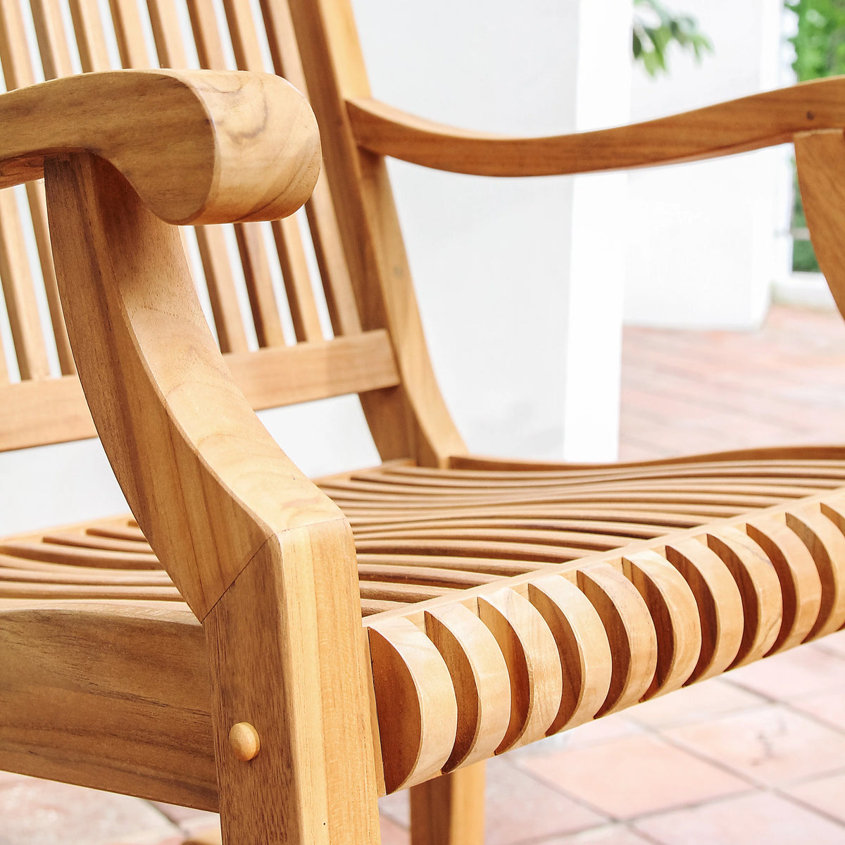3-piece Teak Outdoor Rocking Chair Chat Set M1794