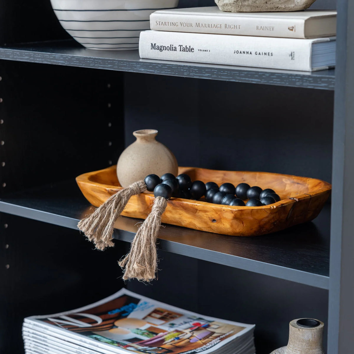White 3-Shelf Bookcase with Adjustable Shelves T86058