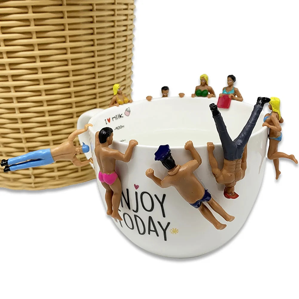 8Pcs Mini Simulated People Dollhouse Pendant Decor F9726