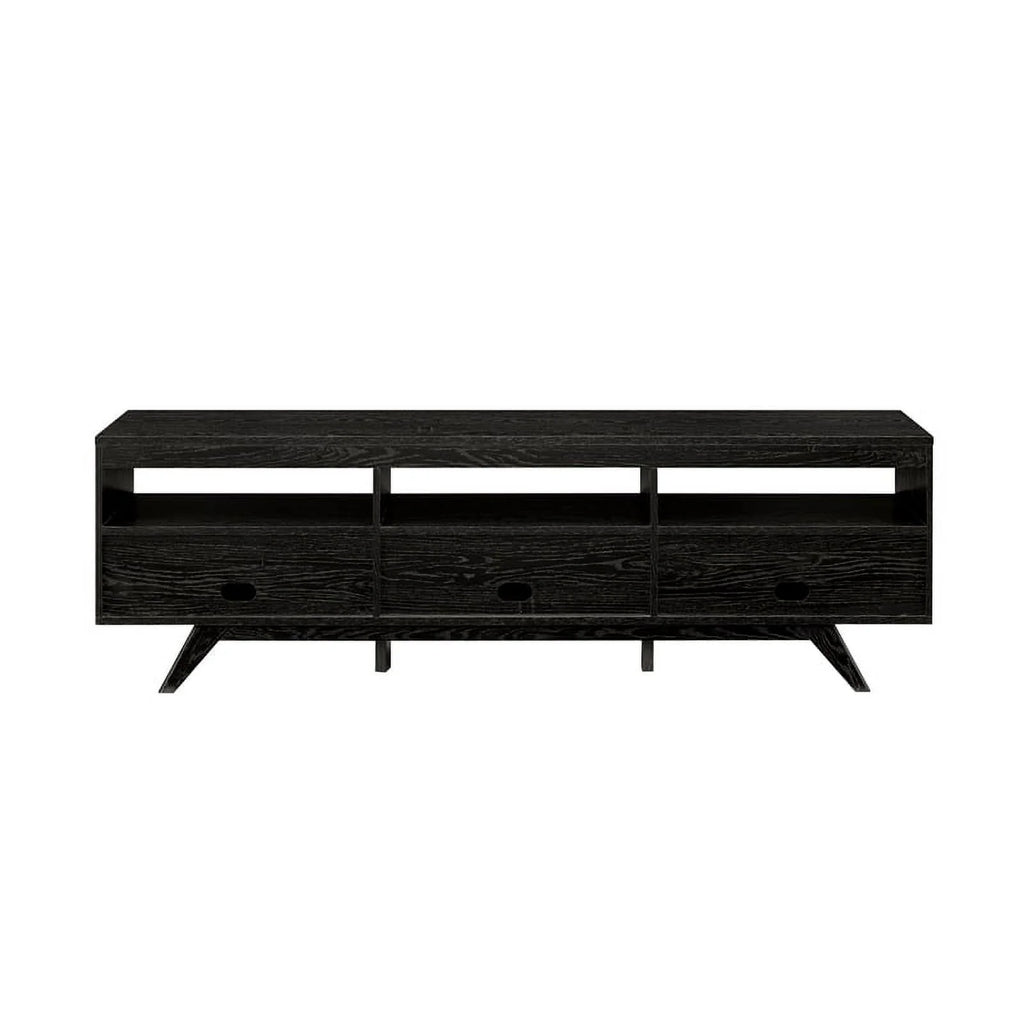 Black Wood TV Stand with Storage C93400