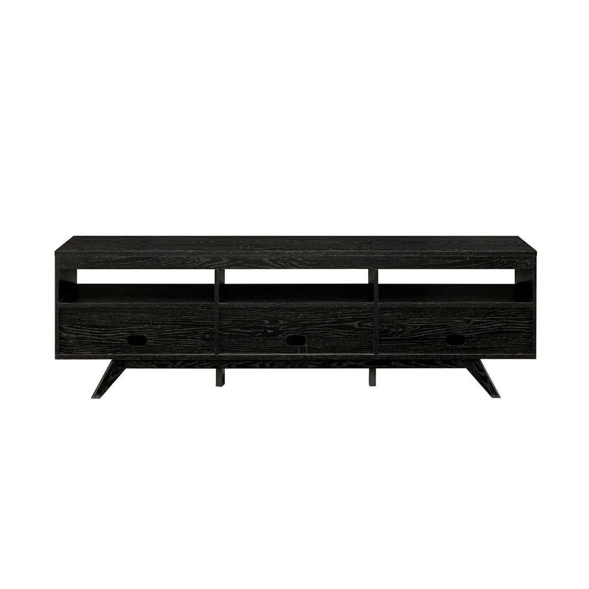 Black Wood TV Stand with Storage C93400