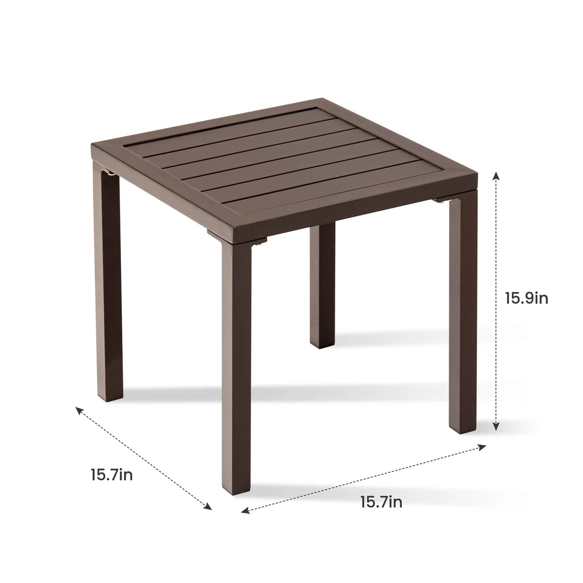 Brown Square Aluminum Bistro Table U41494