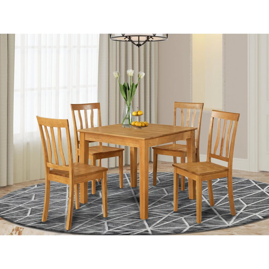 5 Piece Oak Wood Kitchen Set X933