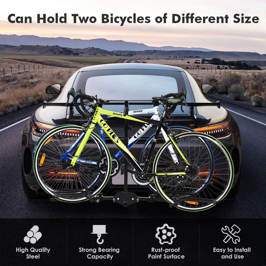 2-Bike Hitch Mount Rack Foldable Receiver L7381