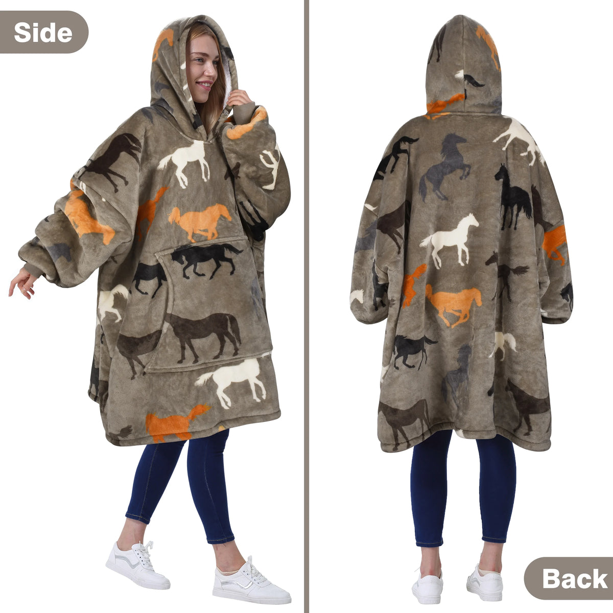 Oversized Sherpa Reversible Hoodie Y1417