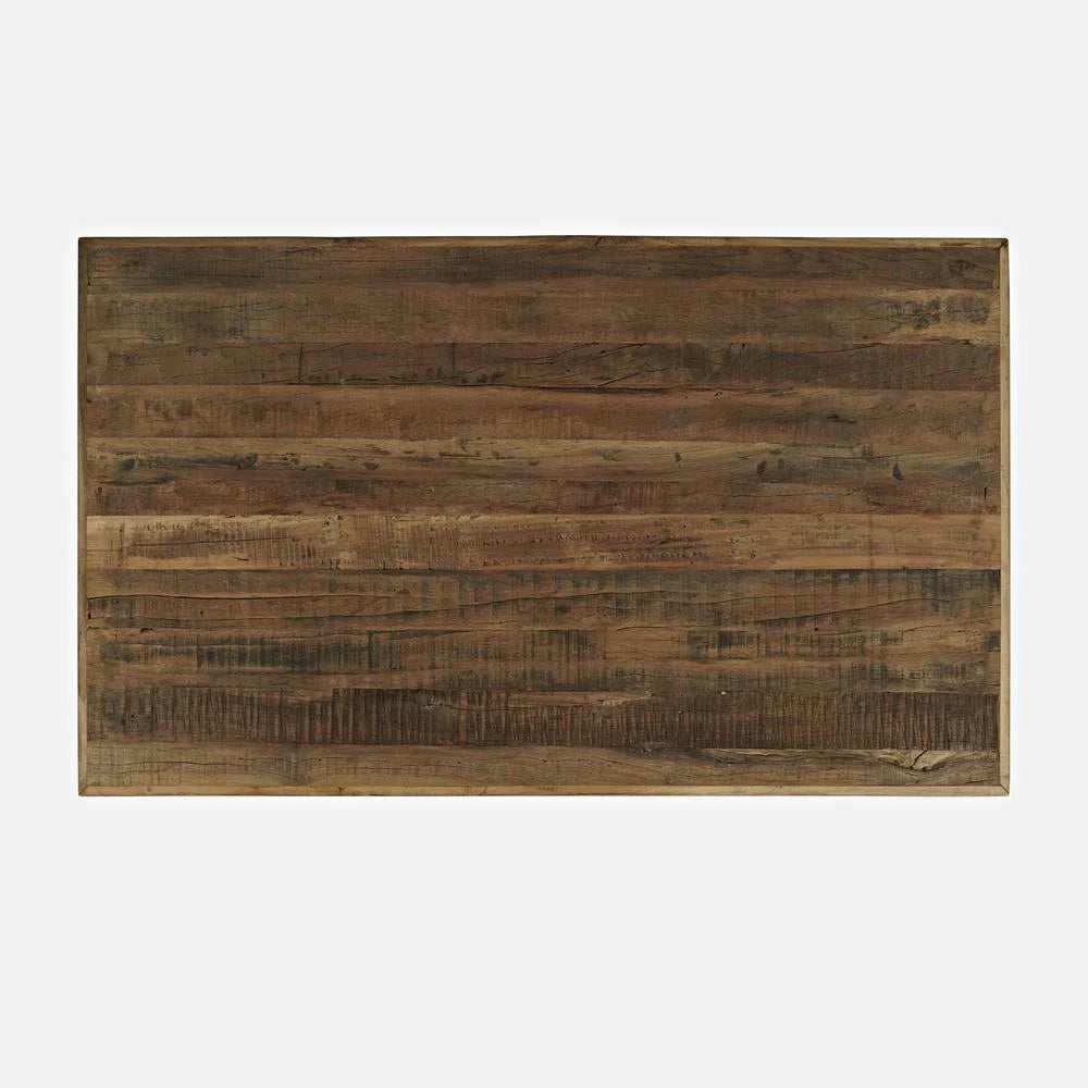 50" Rustic Solid Wood Coffee Table with Storage Shelf J98802