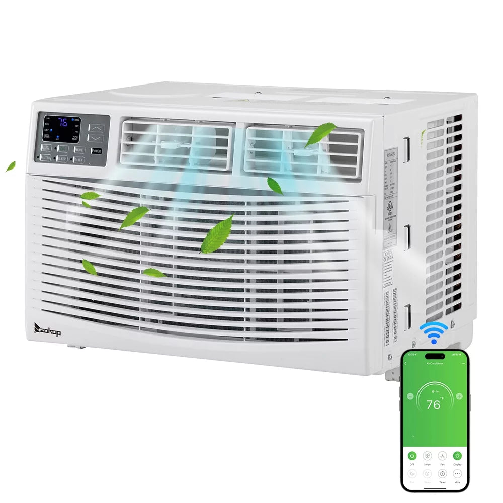 12000BTU 110V Window-Mounted Remote Control Air Conditioner, White N114