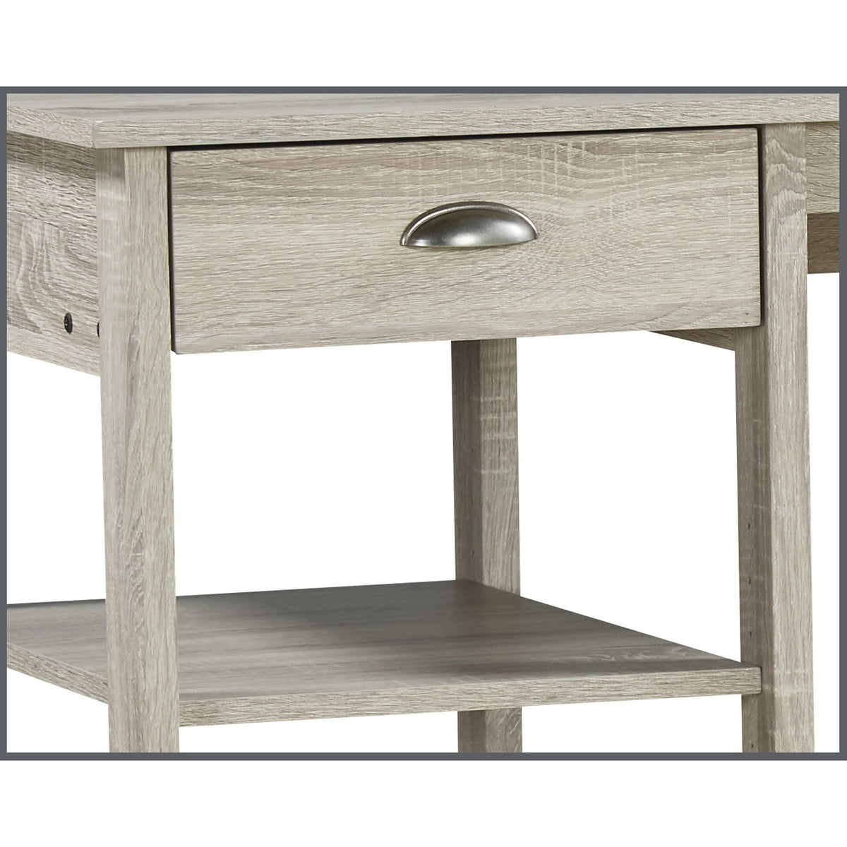 Gray Oak Writing Desk with Hutch O35275