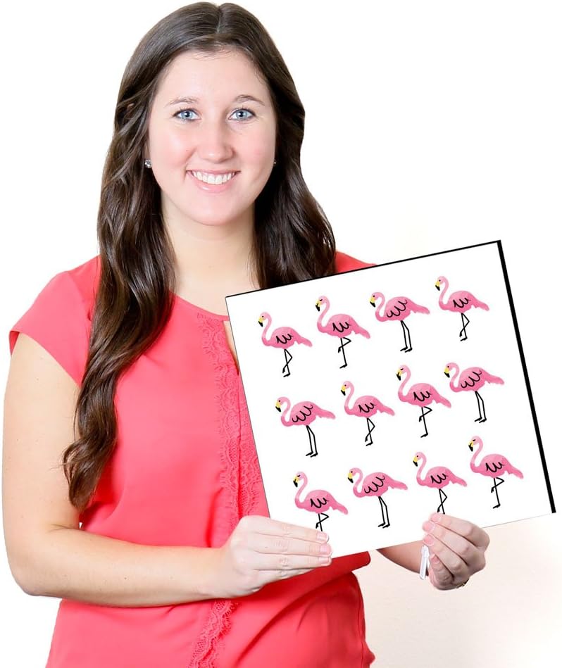 Pink Flamingo Kids Wall Art Set of 4 Prints L267497