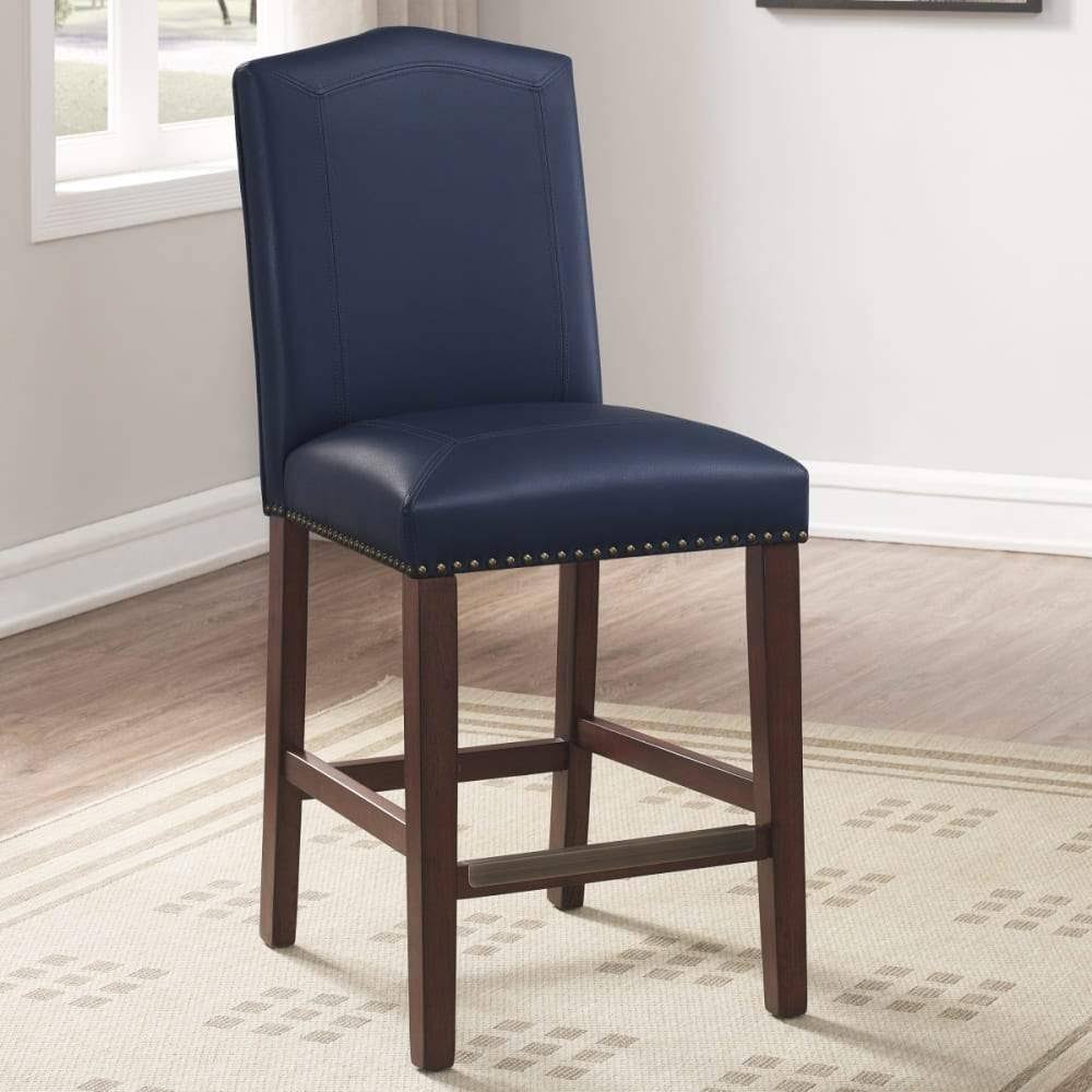 Brown Faux Leather Counter Stool V776