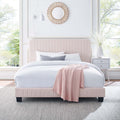 Pink Channel Tufted Performance Velvet King Platform Bed O37010