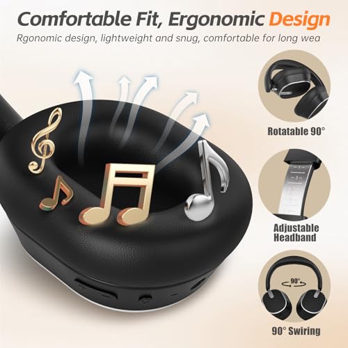 Active Noise Cancelling Wireless Over Ear Bluetooth Headphones F14761